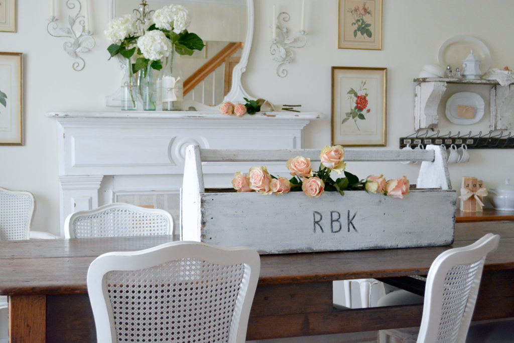 french cottage dining room on a budget
