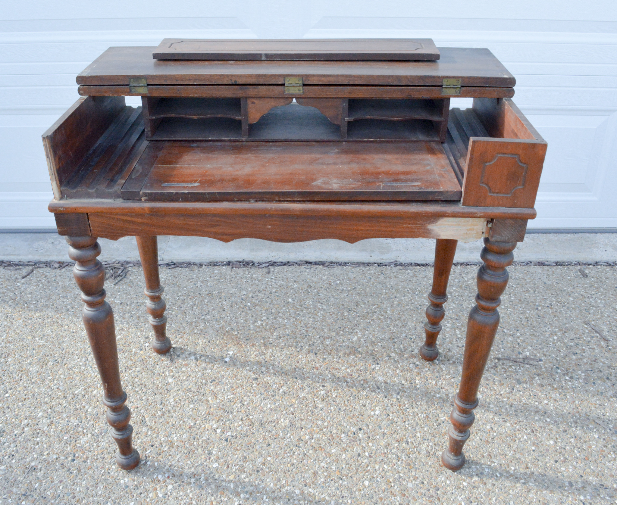 Vintage Spinet Desk Makeover - Part 1 - Janet Clark at Home