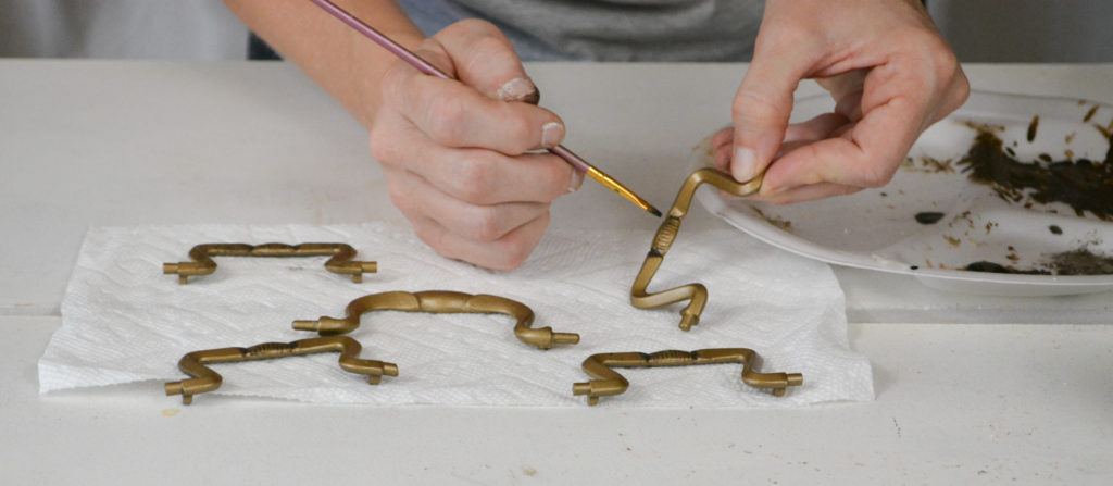 creating an antique brass finish on hardware