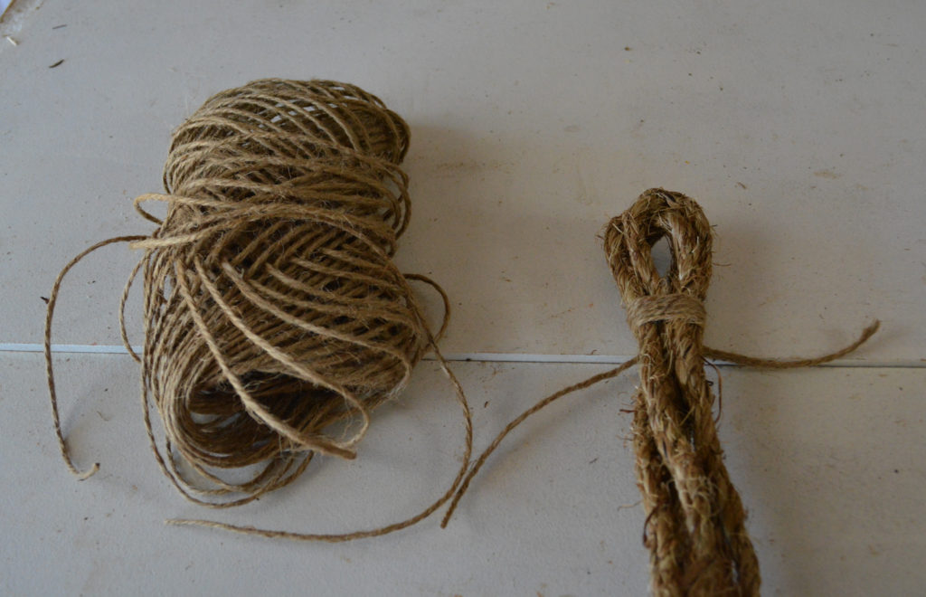 Use jute twine to hold a rope braid.