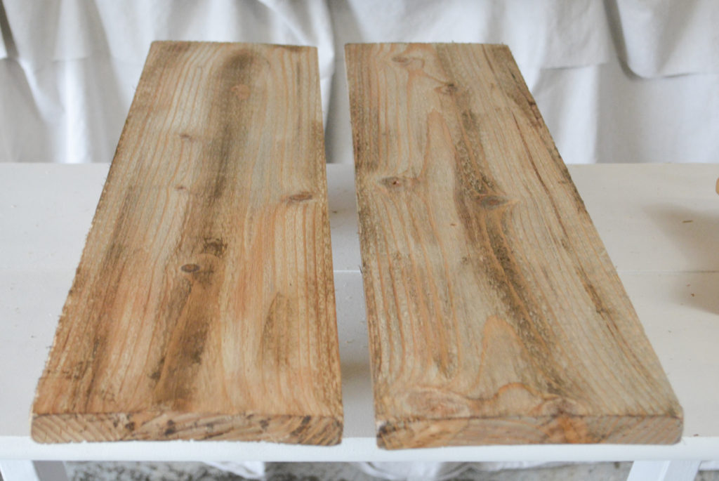 Weathered wood look boards