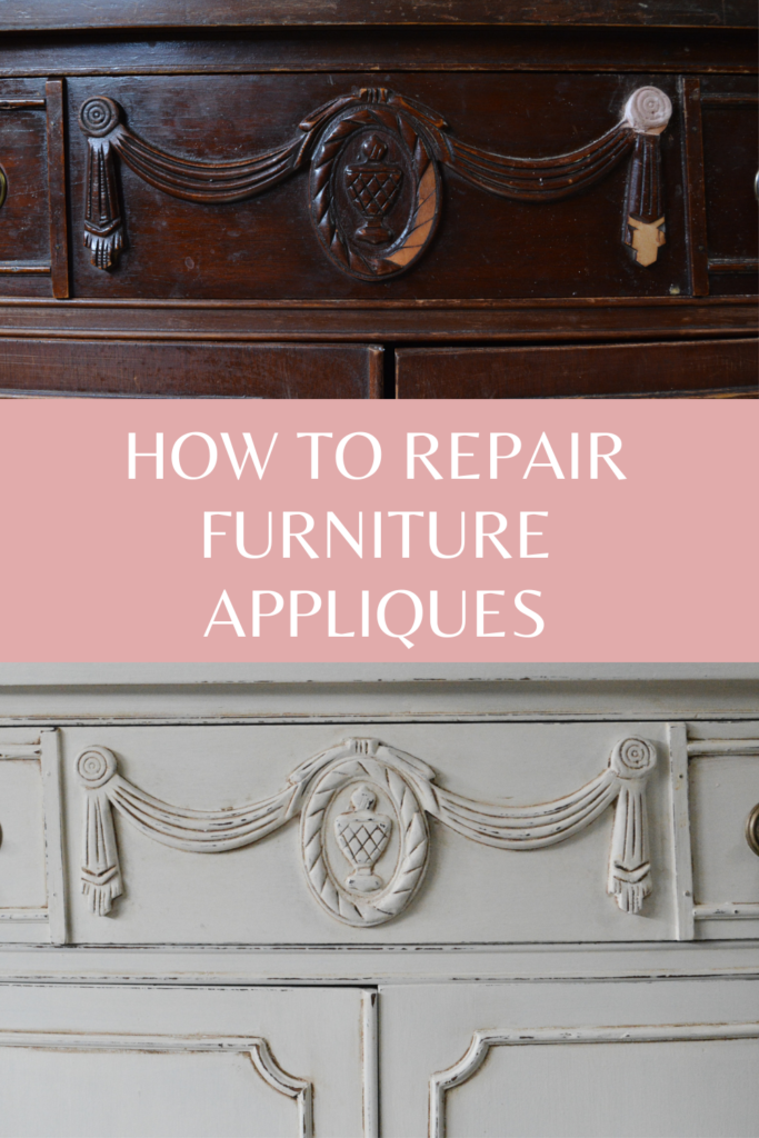 How to replace missing furniture appliques using Bondo