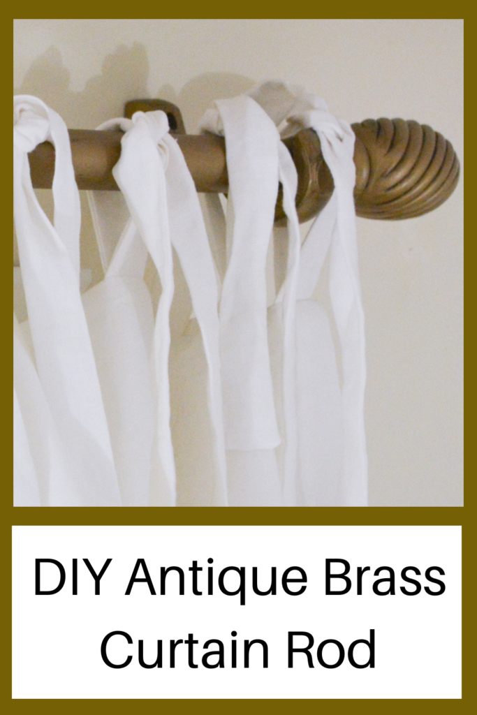 DIY Antique Brass Curtain Rod