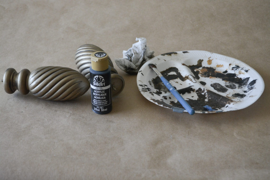 Supplies to create antique finish.