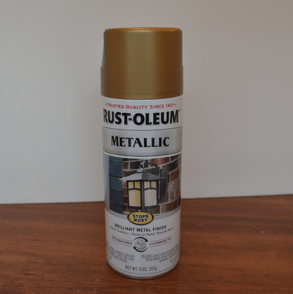 Gold spray paint for DIT antique brass finish.