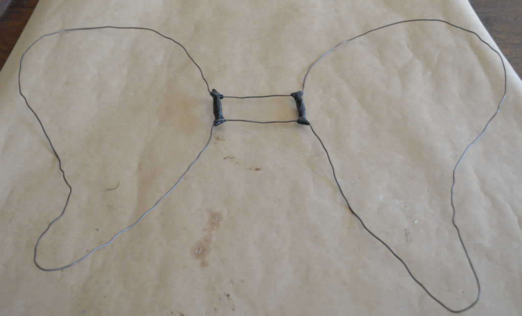 DIY wire form to make angel wings