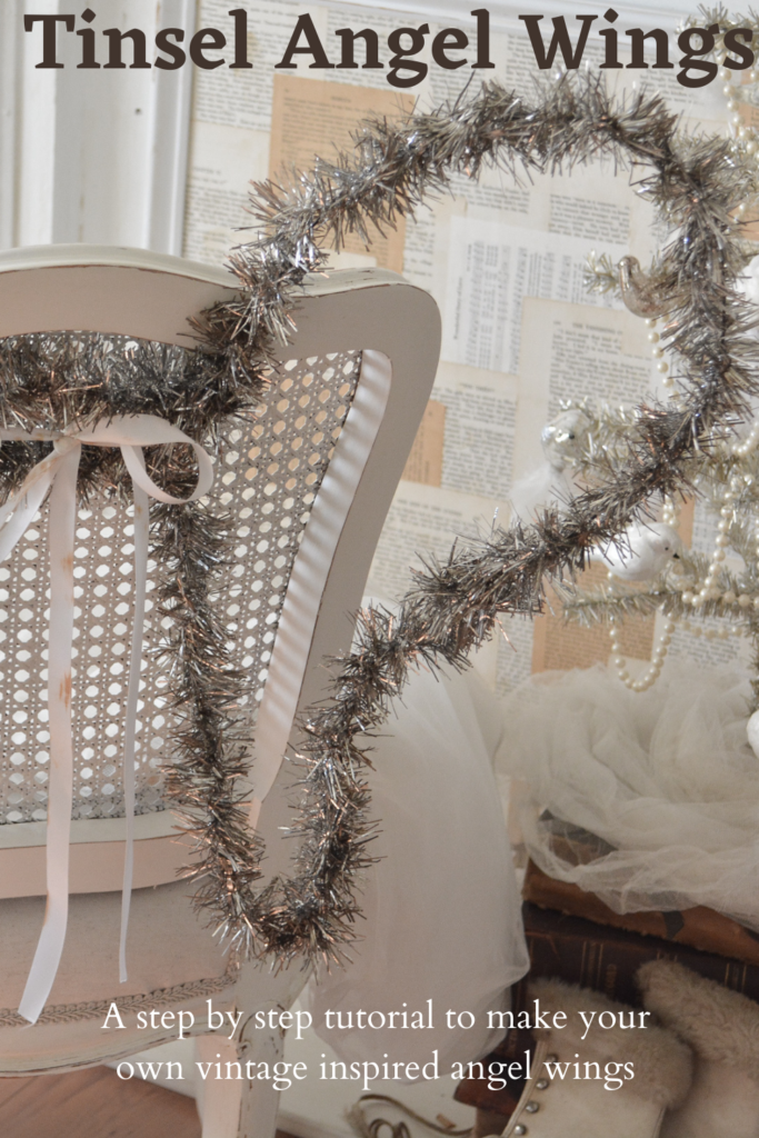 Make your own vintage inspired tinsel angel wings