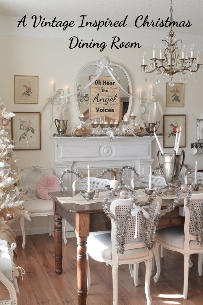A vintage Inspired Christmas Dining room