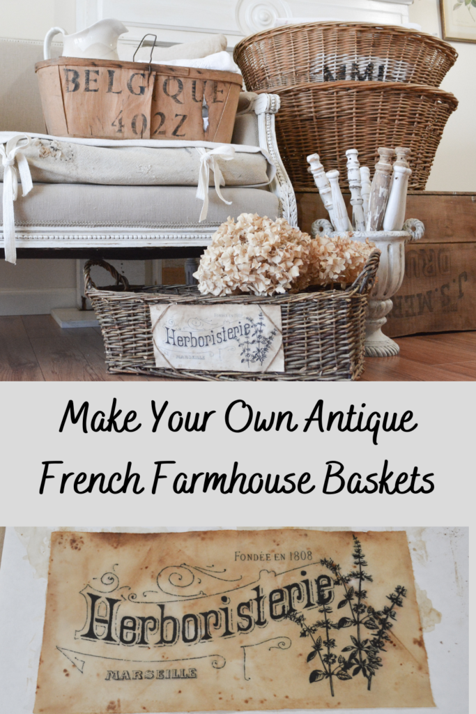 Make your own antique french farmhouse baskets