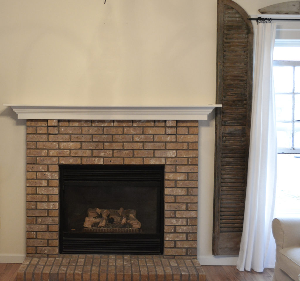 before of a fireplace makeover