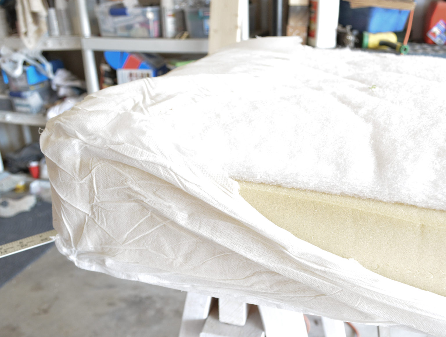 can use upholstery cushion foam for a mattress