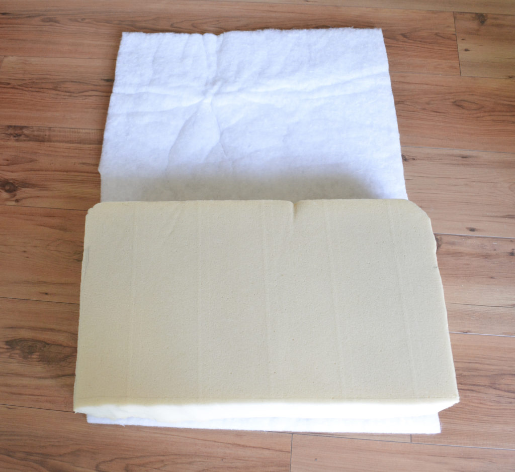 how to wrap upholstery foam with batting
