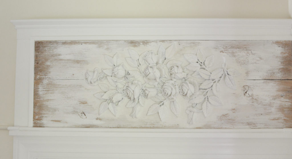 faux wood carved transom