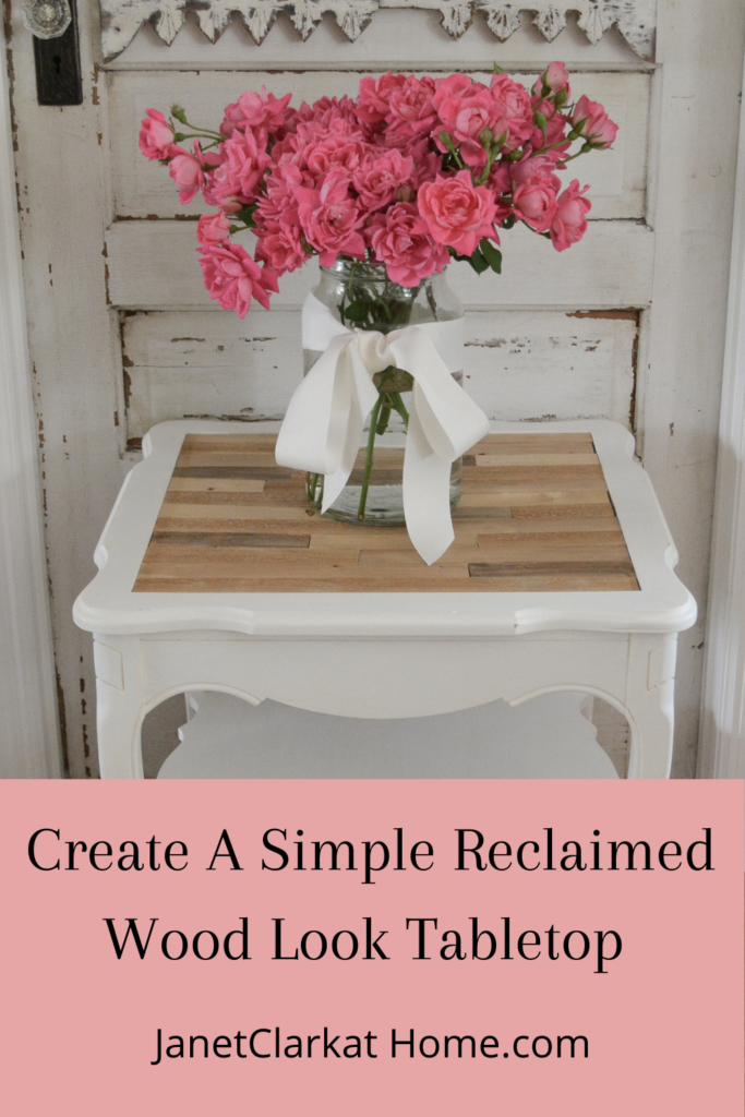 How to create a simple reclaimed wood look top for a table