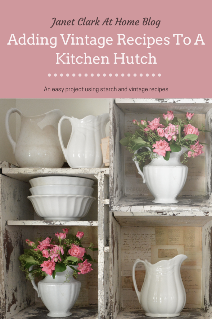 Adding vintage recipes to a Kitchen Hutch