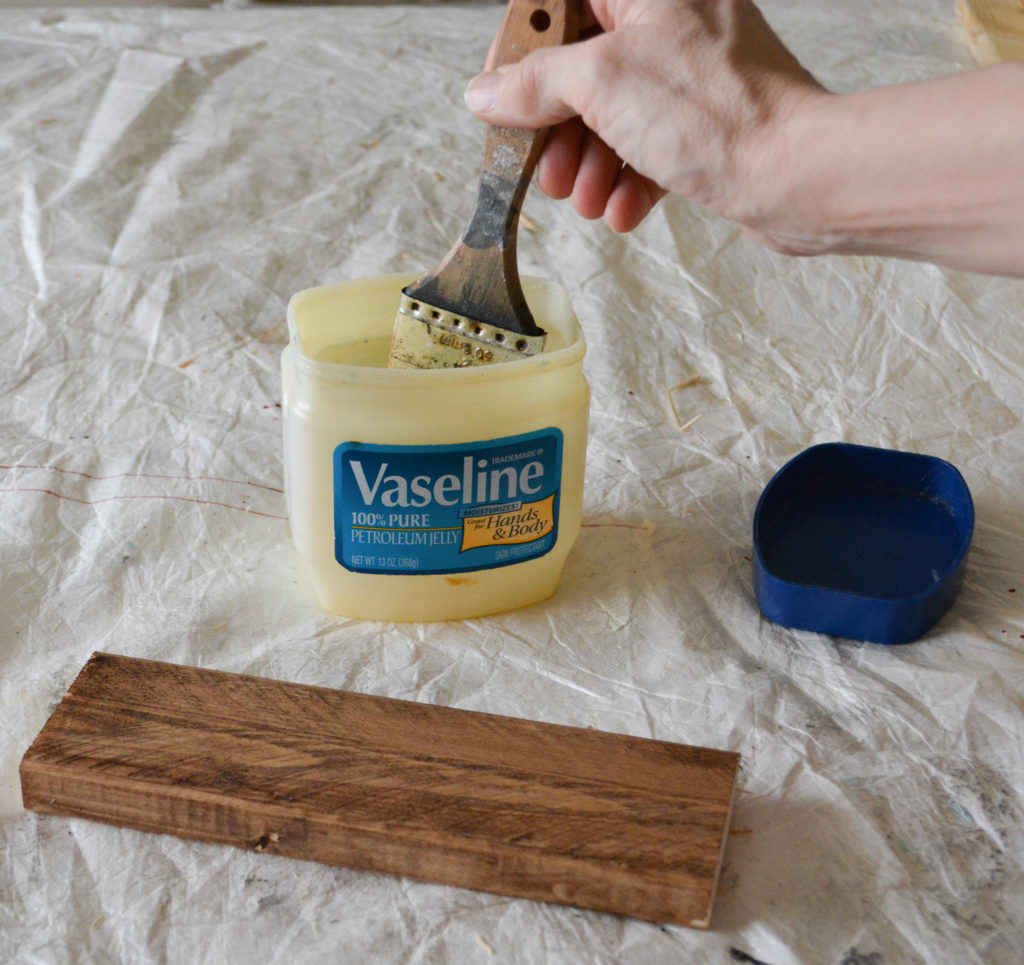 Vaseline for paint resist 
