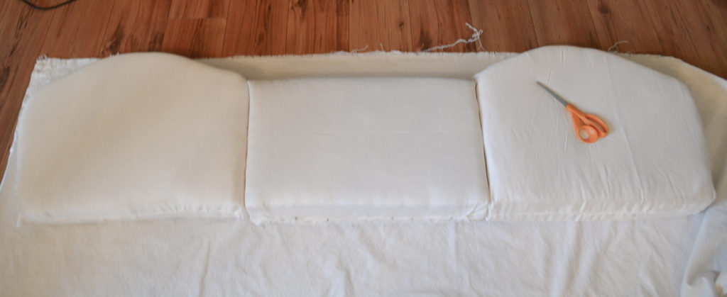 cutting out a slipcover