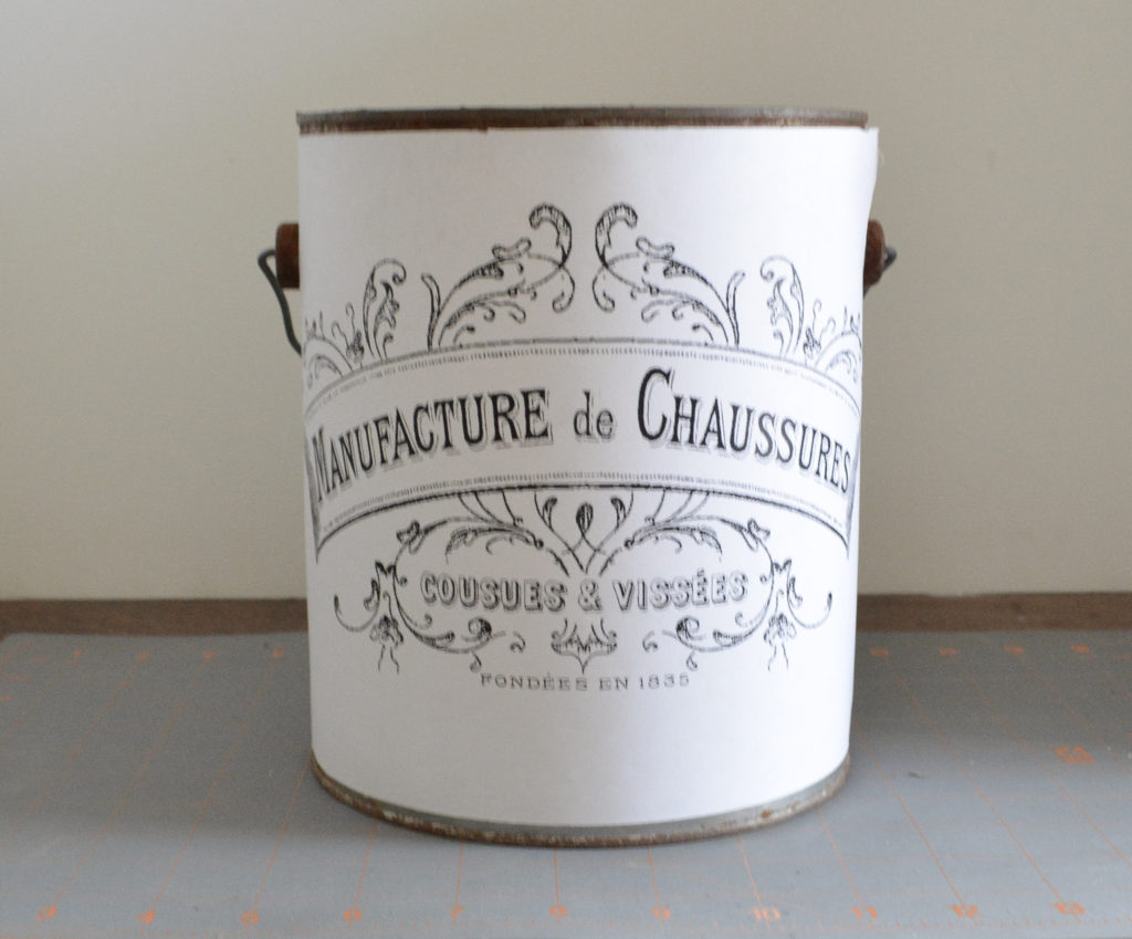 paint can with french graphic printable