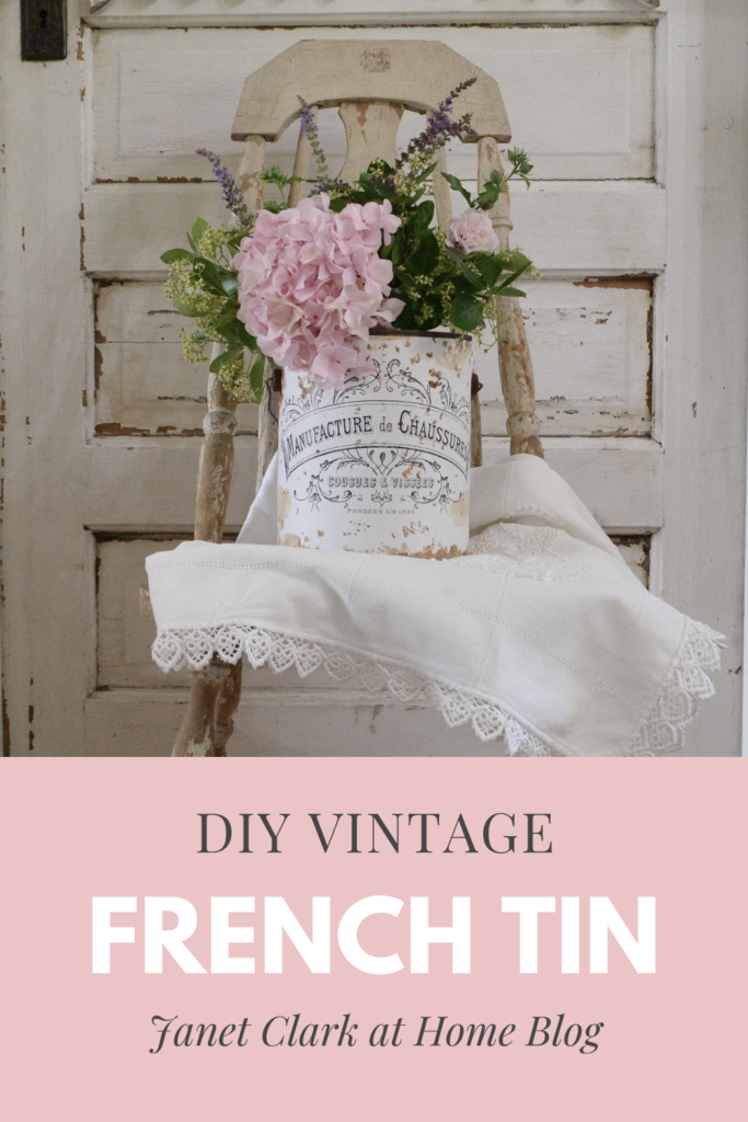 How to make a vintage french tin