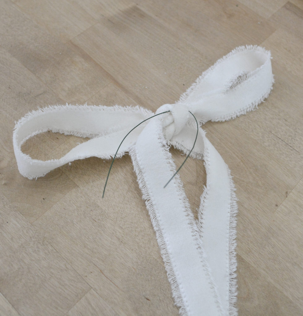 a velvet ribbon bow