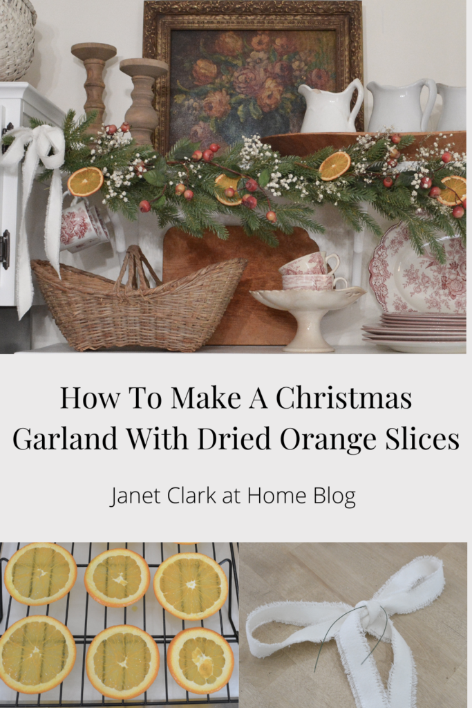 How to make a Christmas Garland With Dried Orange Slices
