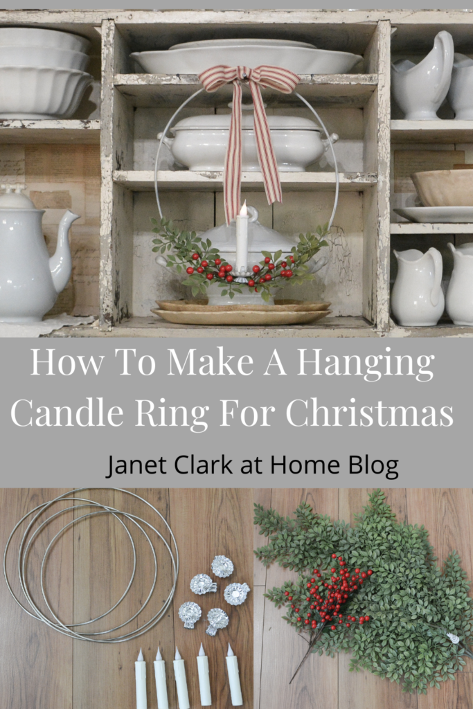 How to make a hanging candle ring for Christmas