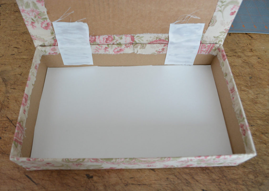 lining a box with poster board