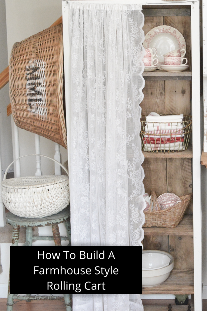 A step by step tutorial for building a farmhouse style rolling cart