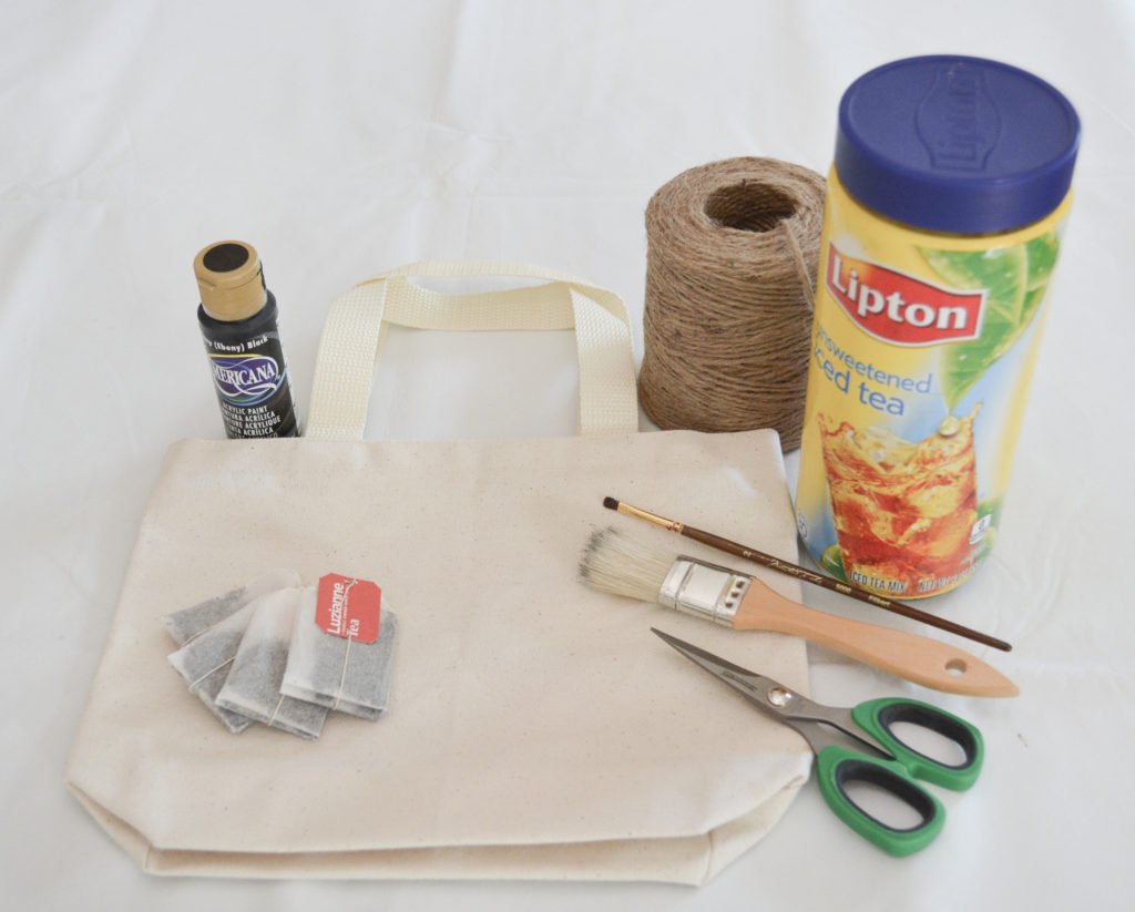 supplies to make an antique grain sack wall pocket