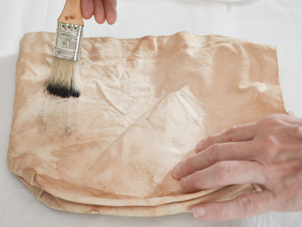 painting an antique grain sack
