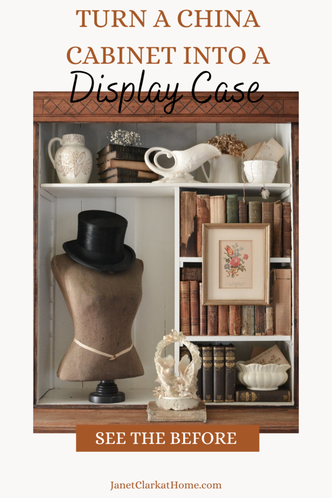 How to transform a china cabinet into a display case!