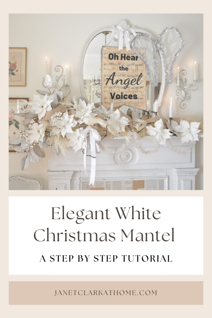 How to create an elegant white Christmas mantel
