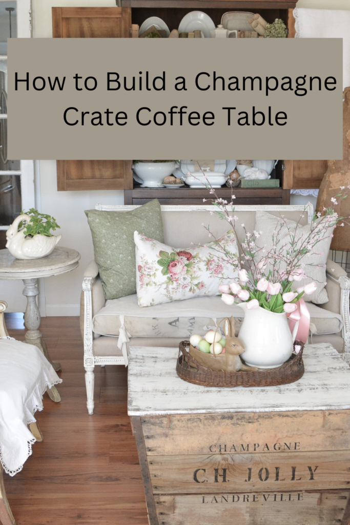 how to build a champagne crate cofee table